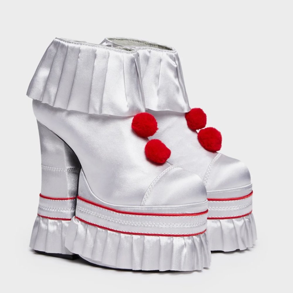 Killer Clown Platform Booties NWOT - Dolls Kill Size 9